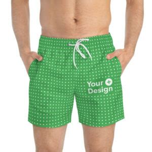 custom printed swim trunks